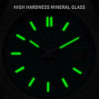 LIGE 89186 2025 Men Watch Classic Original Business Quartz Watch for Man 30M Waterproof Luminous Stainless Steel Band Relojs - MCROONS.COM