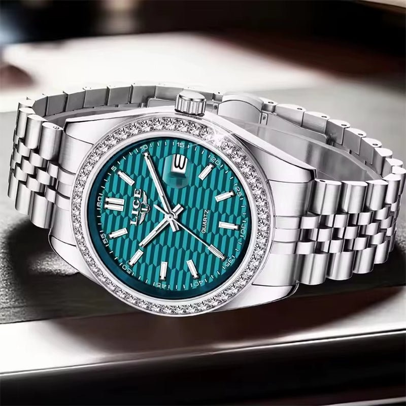 LIGE 89186 2025 Men Watch Classic Original Business Quartz Watch for Man 30M Waterproof Luminous Stainless Steel Band Relojs - MCROONS.COM
