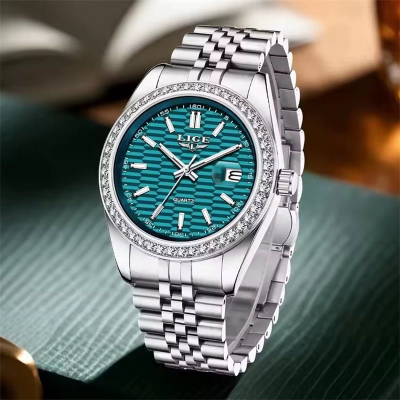 LIGE 89186 2025 Men Watch Classic Original Business Quartz Watch for Man 30M Waterproof Luminous Stainless Steel Band Relojs - MCROONS.COM