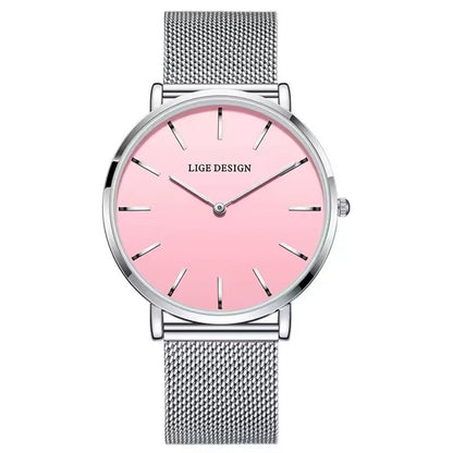 LIGE 89191 Elegant Women Watches Fashion Simple Ladies Quartz Clock Lady Wristwatch Waterproof Ultra - Thin Watch Relogio Feminino - MCROONS.COM