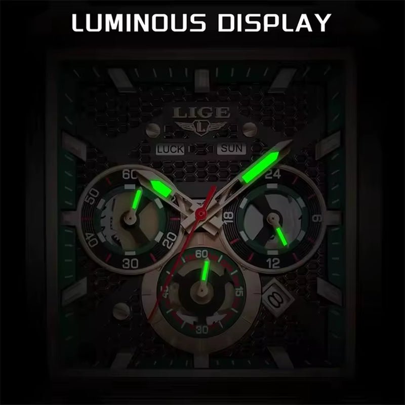 LIGE 89217 Top Brand Men'S Watches Silicone Strap Clock Waterproof Sport Casual Watch Men Chronograph Quartz Wristwatch Reloj - MCROONS.COM