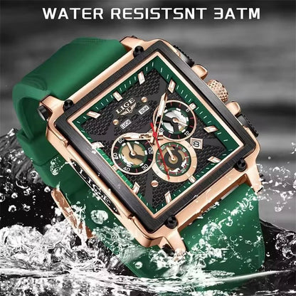 LIGE 89217 Top Brand Men'S Watches Silicone Strap Clock Waterproof Sport Casual Watch Men Chronograph Quartz Wristwatch Reloj - MCROONS.COM