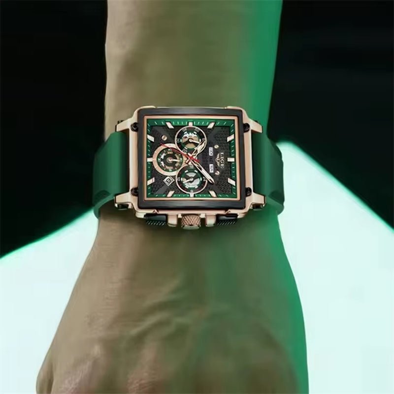 LIGE 89217 Top Brand Men'S Watches Silicone Strap Clock Waterproof Sport Casual Watch Men Chronograph Quartz Wristwatch Reloj - MCROONS.COM