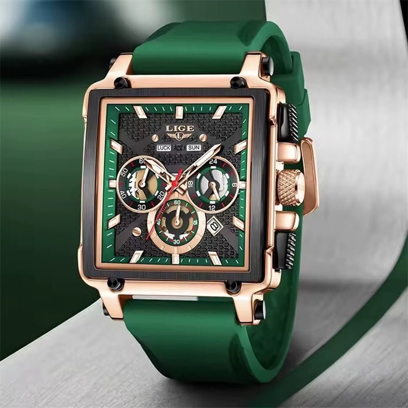LIGE 89217 Top Brand Men'S Watches Silicone Strap Clock Waterproof Sport Casual Watch Men Chronograph Quartz Wristwatch Reloj - MCROONS.COM