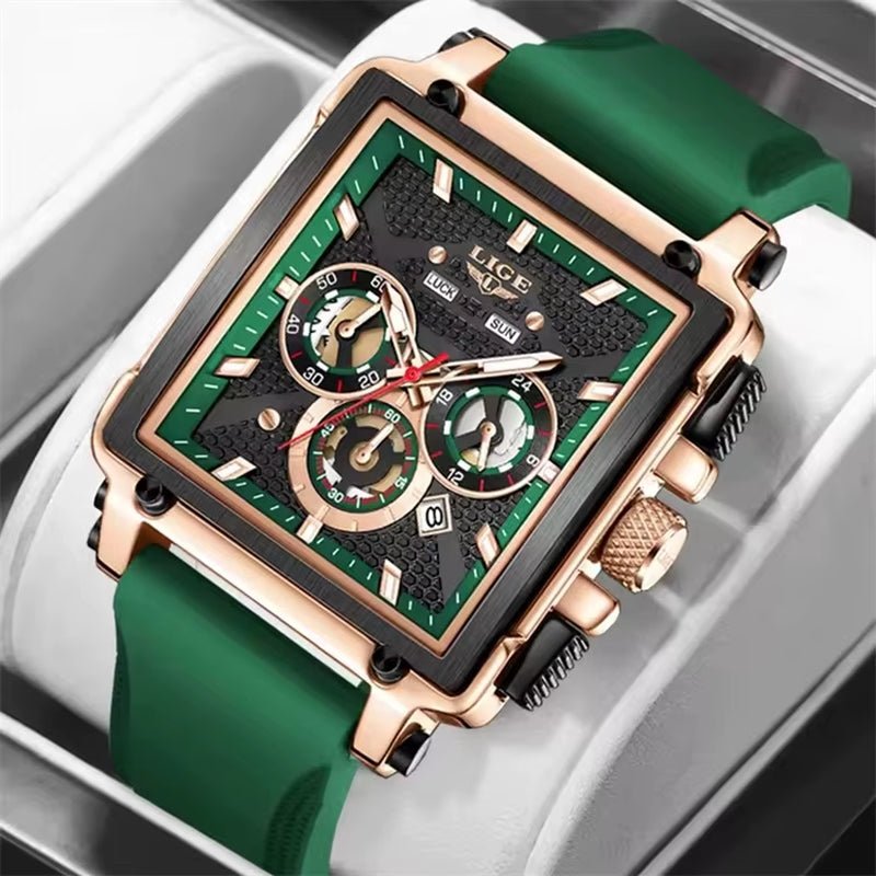 LIGE 89217 Top Brand Men'S Watches Silicone Strap Clock Waterproof Sport Casual Watch Men Chronograph Quartz Wristwatch Reloj - MCROONS.COM