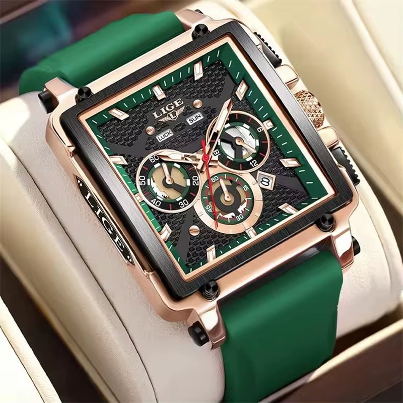 LIGE 89217 Top Brand Men'S Watches Silicone Strap Clock Waterproof Sport Casual Watch Men Chronograph Quartz Wristwatch Reloj - MCROONS.COM