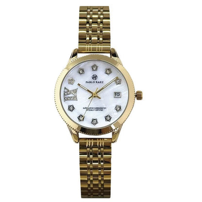 Luxury Girls' Steel Waterproof Watch Customized Logo Quartz Watch Fashionable Diamond Watch for Women - MCROONS.COM