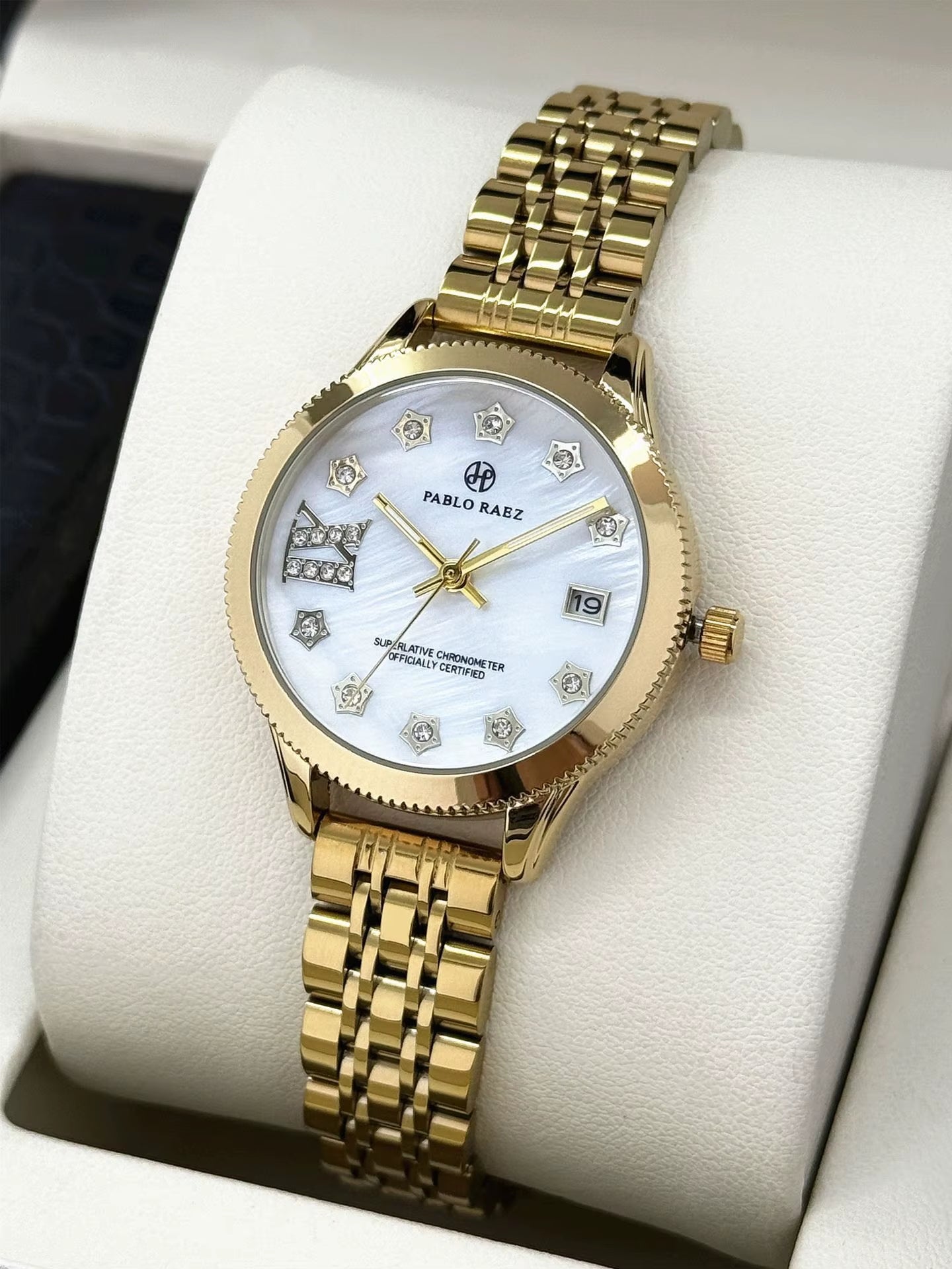 Luxury Girls' Steel Waterproof Watch Customized Logo Quartz Watch Fashionable Diamond Watch for Women - MCROONS.COM