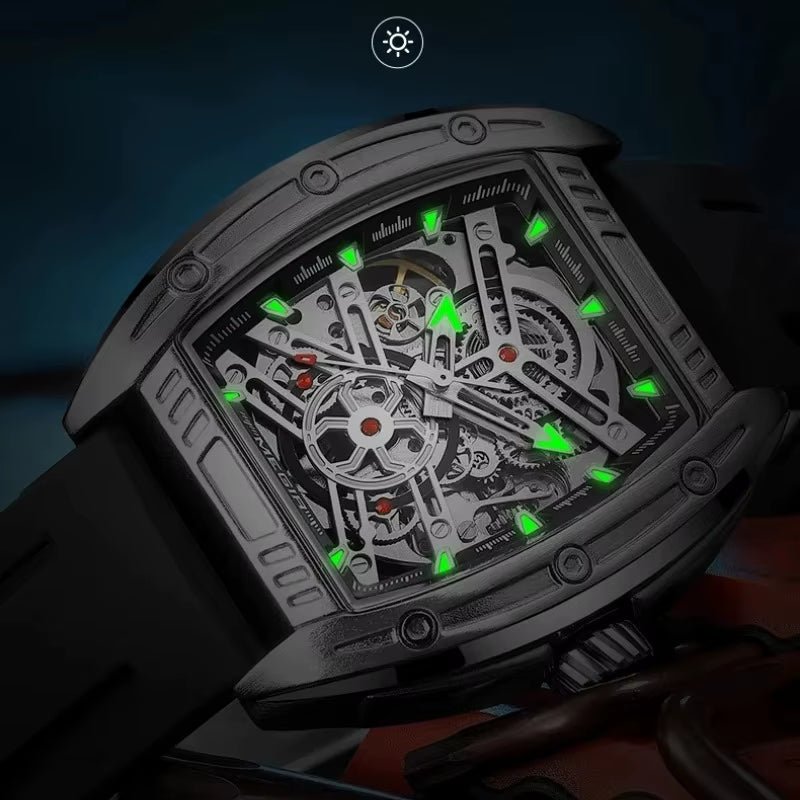 MEGIR 8601 Fashion Men Automatic Mechanical Watch Skeleton Luxurious Luminous Waterproof Casual Wristwatch for Man Reloj Hombre - MCROONS.COM