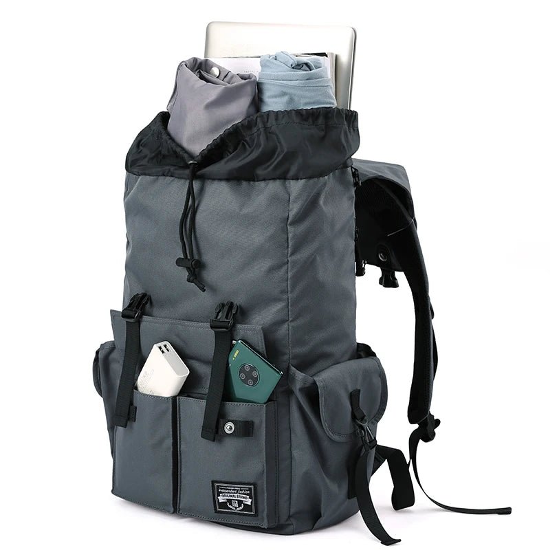 Men Rolltop Laptop Backpack Man Large Capacity Motorcycle Backpack Outdoor Waterproof Rucksack Anti - Theft Travel Backpack - MCROONS.COM