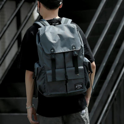 Men Rolltop Laptop Backpack Man Large Capacity Motorcycle Backpack Outdoor Waterproof Rucksack Anti - Theft Travel Backpack - MCROONS.COM