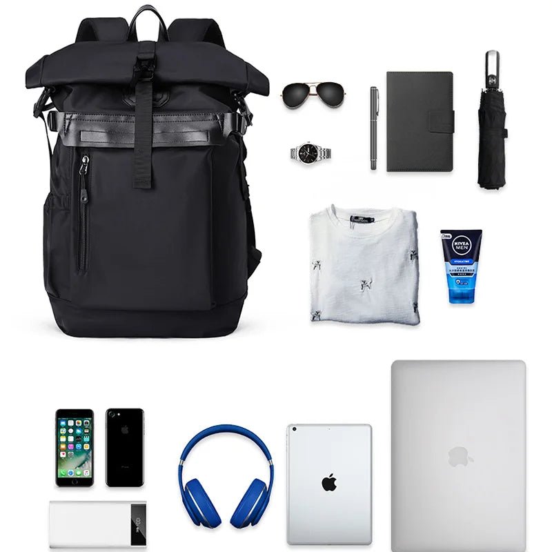 Men'S Backpack Anti - Theft Travel Bag for Men Roll Top Water - Resistant Laptop Rucksack Outdoor Backpack - MCROONS.COM