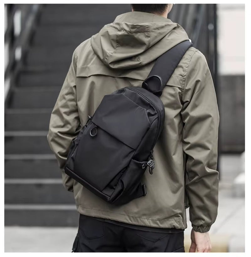 Men'S Sling Bag Large Capacity Unisex Waterproof Shoulder Sling Chest Bag Anti - Theft - MCROONS.COM