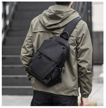 Men'S Sling Bag Large Capacity Unisex Waterproof Shoulder Sling Chest Bag Anti - Theft - MCROONS.COM