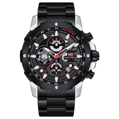 MINI FOCUS 0401G Multi Angle Gear with Three - Dimensional Hollow Dial Men Quartz Watch Mechanical Punk - MCROONS.COM