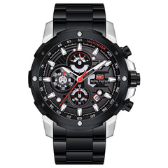 MINI FOCUS 0401G Multi Angle Gear with Three-Dimensional Hollow Dial Men Quartz Watch Mechanical Punk