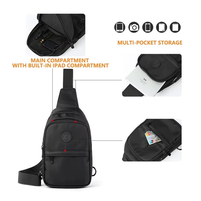 MOYYI Chest Bags for Men Crossbody Bags for Sport Outdoors Sling Bags - MCROONS.COM