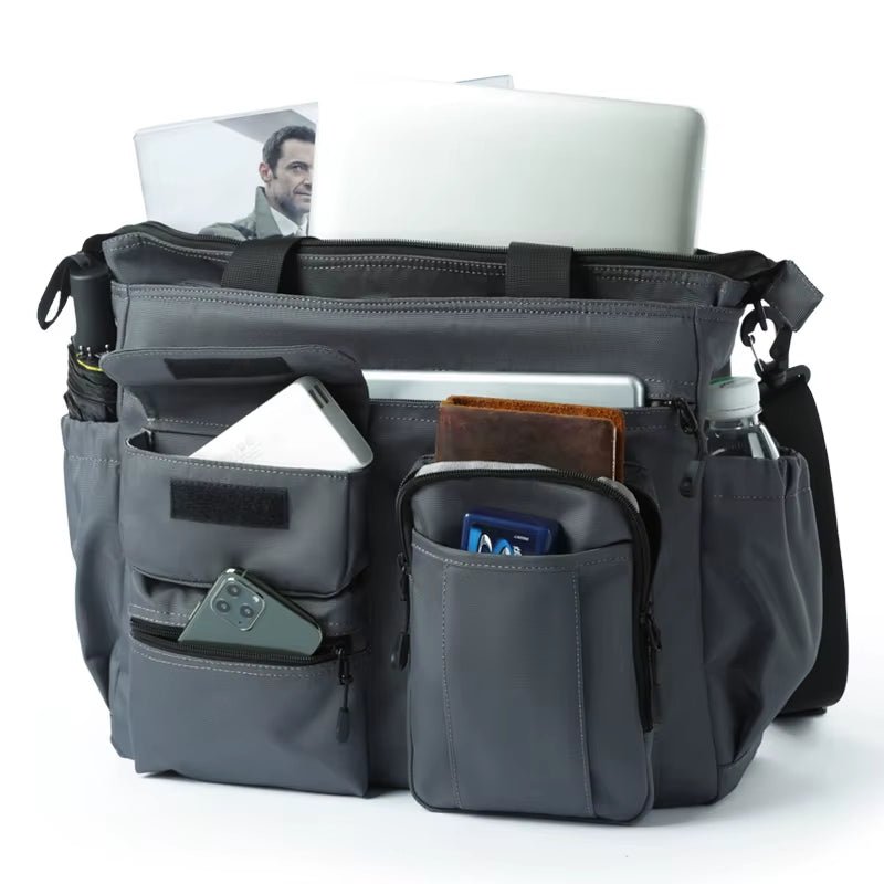 MOYYI Crossbody Bags for Men Business Laptop Messenger Bag Multi - Pocket Shoulder Bags - MCROONS.COM