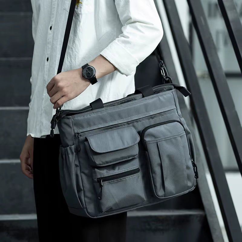 MOYYI Crossbody Bags for Men Business Laptop Messenger Bag Multi - Pocket Shoulder Bags - MCROONS.COM
