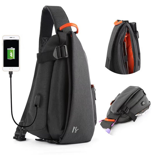 MOYYI Crossbody Bags for Men Sling Backpack Travel Hiking Pickleball Paddle Bag - MCROONS.COM