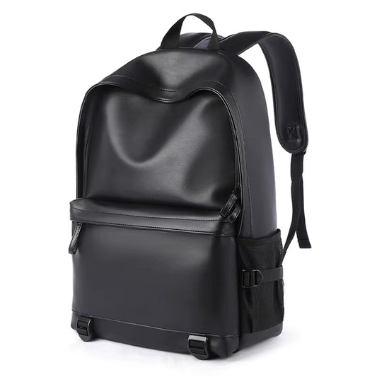 MOYYI Leather Bags for Men School Bag PU Leather Rucksack Business 15.6 Inch Laptop Backpack Travelling - MCROONS.COM