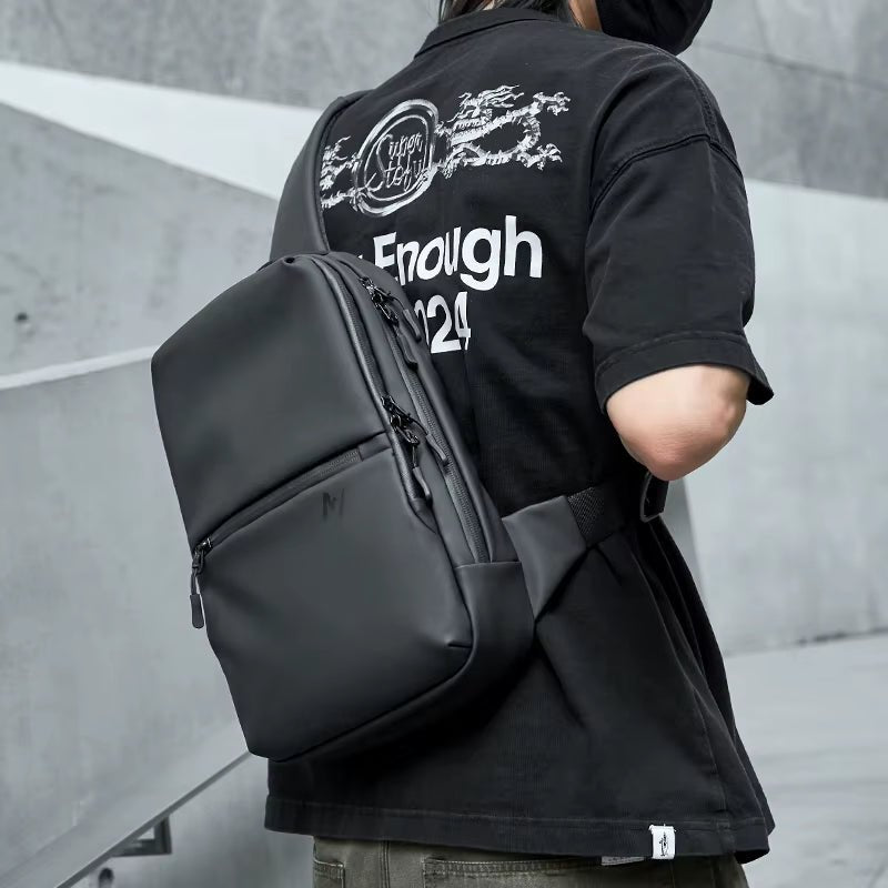 MOYYI Men'S Chest Bags Sports Outdoor Crossbody Bags for Travel Waterproof anti Theft Zipper Chest Sling Bag for Men - MCROONS.COM