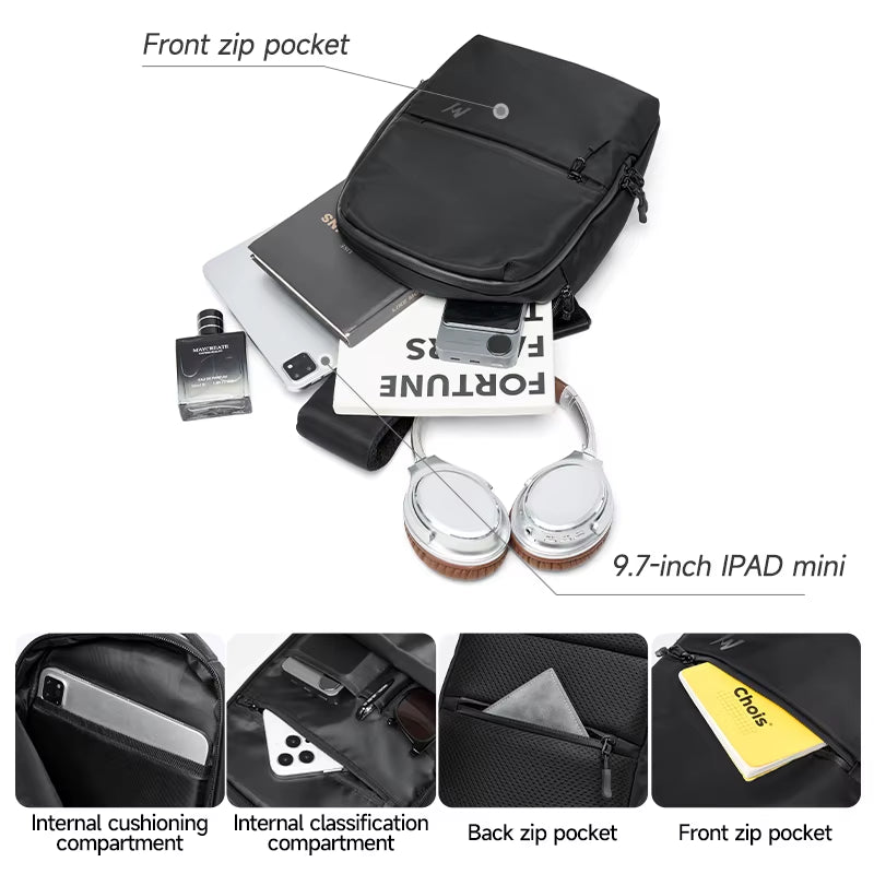 MOYYI Oxford Large Chest Bag for Men Sports Outdoor Sling Chest Bags for Travel Waterproof Men'S Crossbody Shoulder Bag - MCROONS.COM