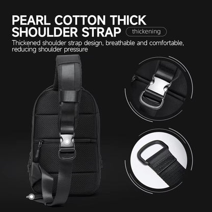 MOYYI Oxford Large Chest Bag for Men Sports Outdoor Sling Chest Bags for Travel Waterproof Men'S Crossbody Shoulder Bag - MCROONS.COM