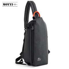 MOYYI Waterproof Chest Bag Men Crossbody Sling Bag Crossbody Bag for Business School