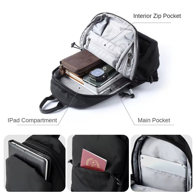 MOYYI Waterproof Crossbody Bags for Men Chest Bag Travel Sports Sling Bags - MCROONS.COM