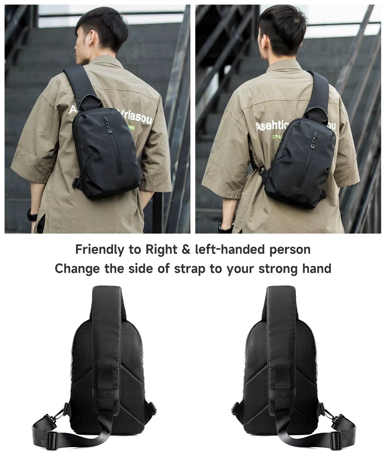 MOYYI Wholesale Waterproof Crossbody Bags for Men Outdoor Chest Sling Bags - MCROONS.COM