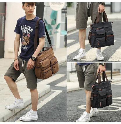 MOYYI Wholesale Worker Business Trend Sling Messenger Bag Casual Satchel Vintage Men Long Strip Canvas Shoulder Bags - MCROONS.COM