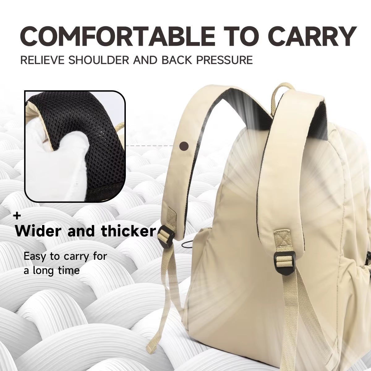 Multifunctional Fashion Large Capacity 15.6 Laptop Backpack Oxford Waterproof Sports Backpack Travel Black Backpack - MCROONS.COM