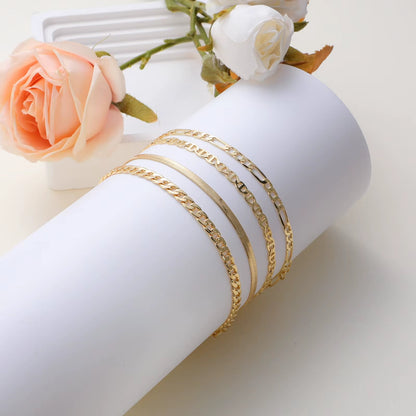 Multy Layer Summer Women'S Ankle Bracelet Fashion 18K Gold Plated Alloy Dainty Jewelry Foot Chain Anklet for Women . - MCROONS.COM