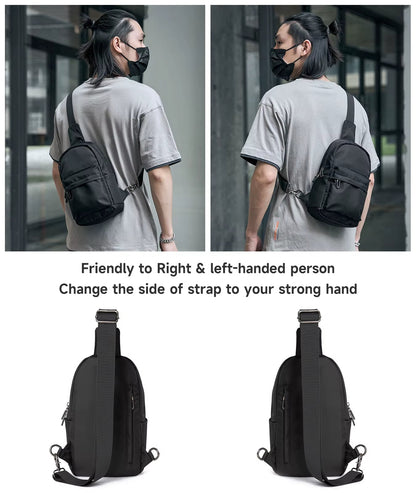 Newest No Logo Pure Waterproof Chest Bag Travel Siger Shoulder Bag School Chest Sling Bag for Women Men - MCROONS.COM