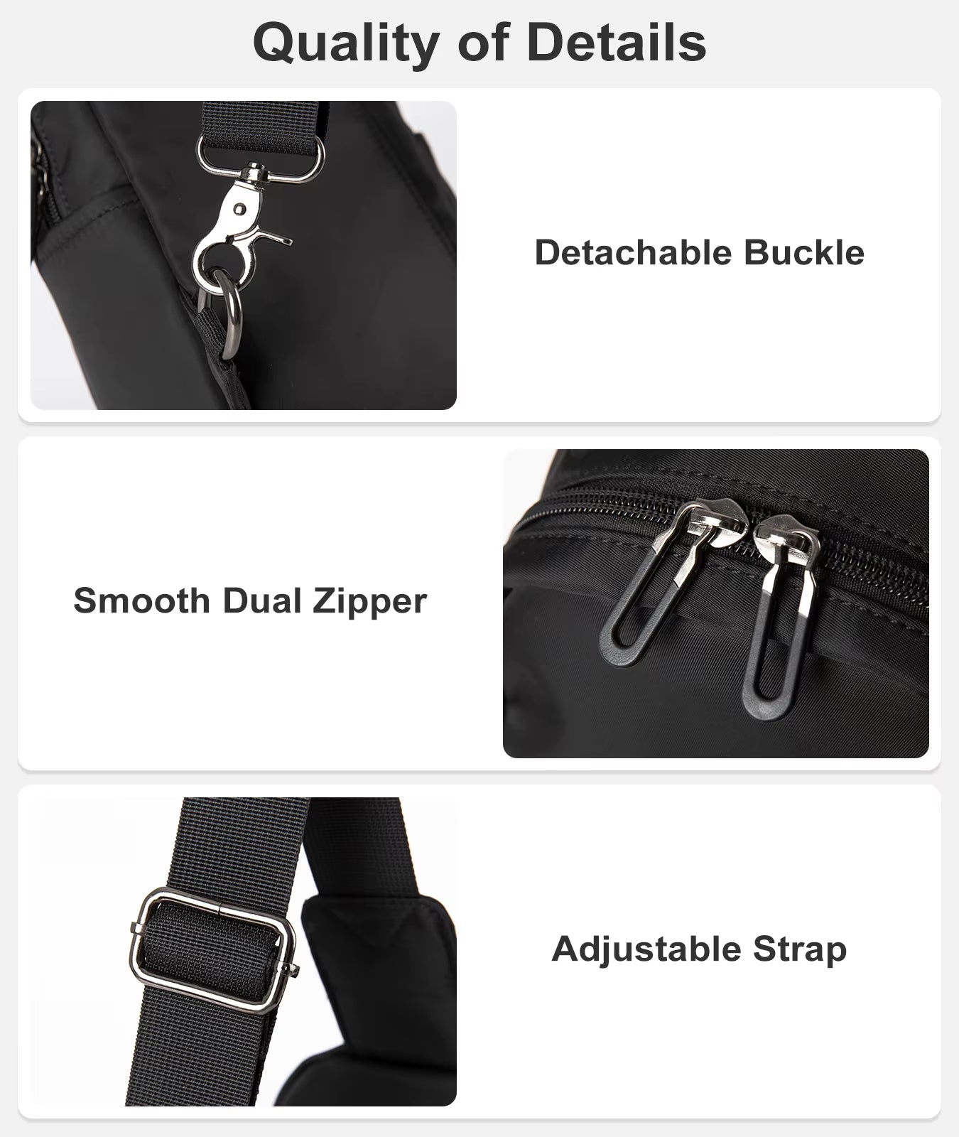 Newest No Logo Pure Waterproof Chest Bag Travel Siger Shoulder Bag School Chest Sling Bag for Women Men - MCROONS.COM