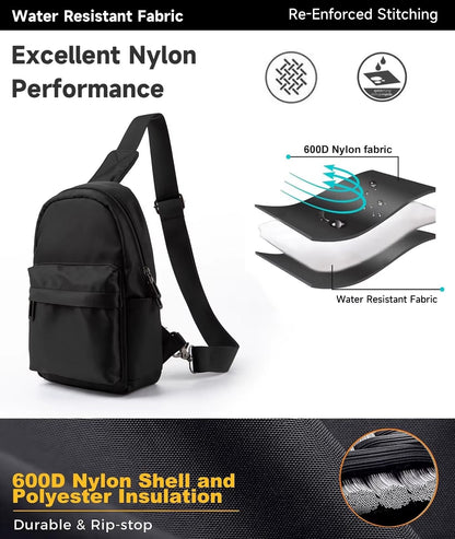 Newest No Logo Pure Waterproof Chest Bag Travel Siger Shoulder Bag School Chest Sling Bag for Women Men - MCROONS.COM