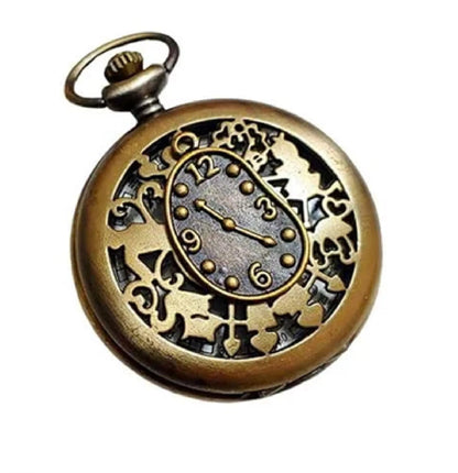 Ntique Style Bronze Pendant Watch with Asymmetrical Dial and Ornate Openwork Case Design for Men Available at Wholesale Prices - MCROONS.COM