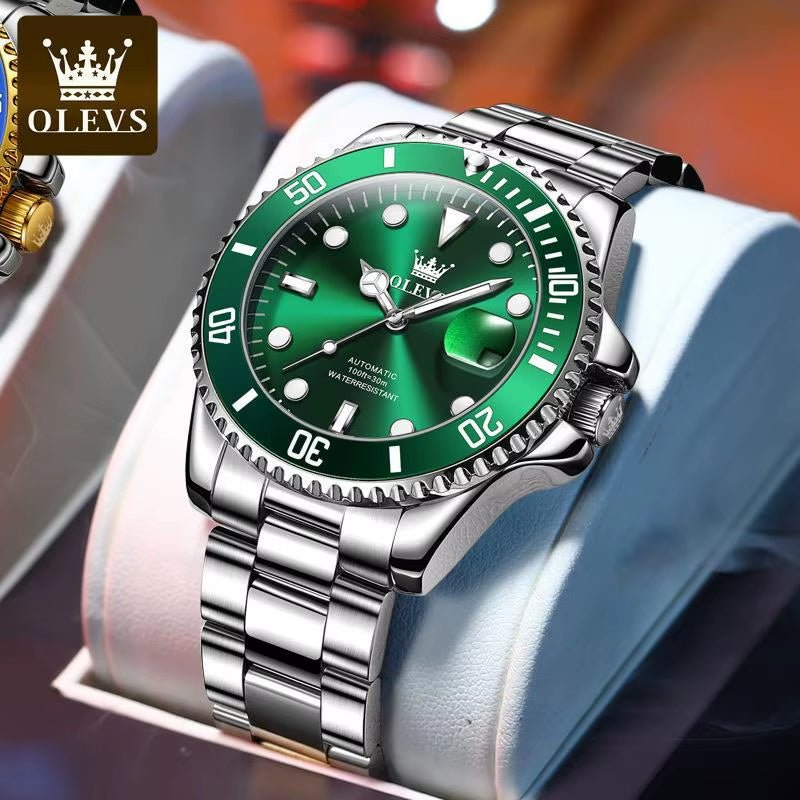 OLEVS 6650 Men'S Watch Top Diving Sports Men'S Automatic Mechanical Watch Fashion Business Date Waterproof Luminous Watch - MCROONS.COM