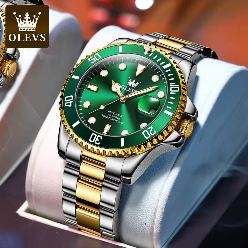 OLEVS 6650 Men'S Watch Top Diving Sports Men'S Automatic Mechanical Watch Fashion Business Date Waterproof Luminous Watch - MCROONS.COM