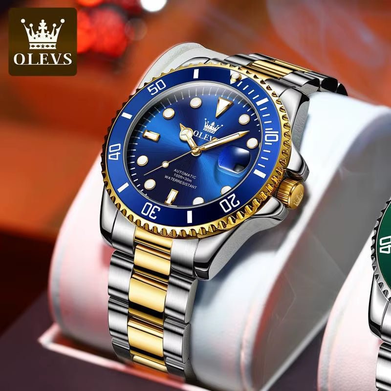 OLEVS 6650 Men'S Watch Top Diving Sports Men'S Automatic Mechanical Watch Fashion Business Date Waterproof Luminous Watch - MCROONS.COM
