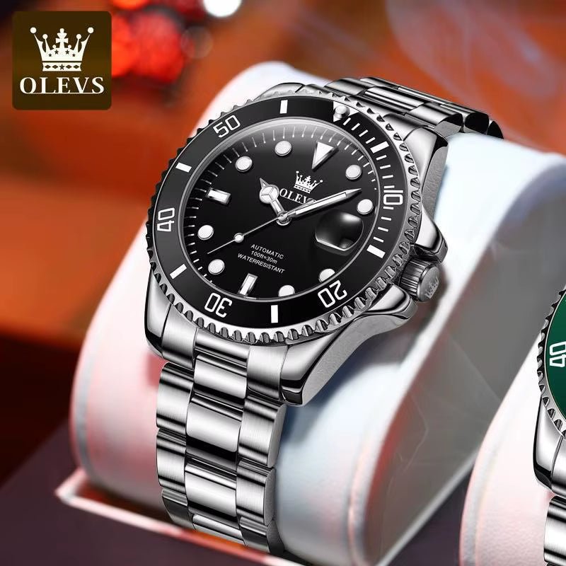 OLEVS 6650 Men'S Watch Top Diving Sports Men'S Automatic Mechanical Watch Fashion Business Date Waterproof Luminous Watch - MCROONS.COM