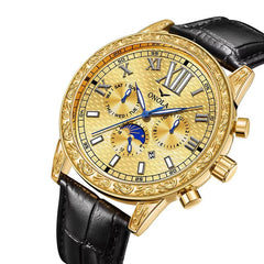 ONOLA 6834 Brand Luxury Mechanical Watches Steel Band Analog Wrist Watch Automatic Watch for Men