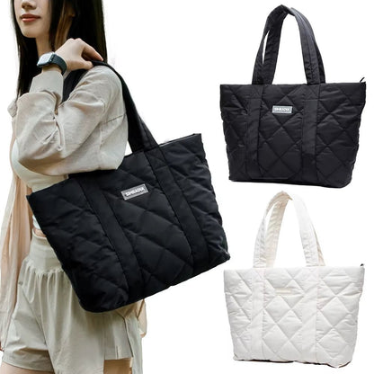 Puffy Bag Lightweight Quilted Tote Bags Puffy Shoulder Bag for Women Crossbody Purse Padded Handbag - MCROONS.COM