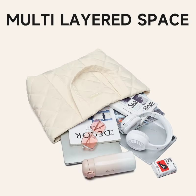 Puffy Bag Lightweight Quilted Tote Bags Puffy Shoulder Bag for Women Crossbody Purse Padded Handbag - MCROONS.COM