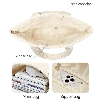 Puffy Bag Lightweight Quilted Tote Bags Puffy Shoulder Bag for Women Crossbody Purse Padded Handbag - MCROONS.COM