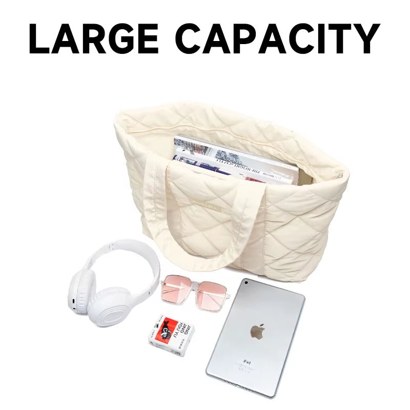 Puffy Bag Lightweight Quilted Tote Bags Puffy Shoulder Bag for Women Crossbody Purse Padded Handbag - MCROONS.COM