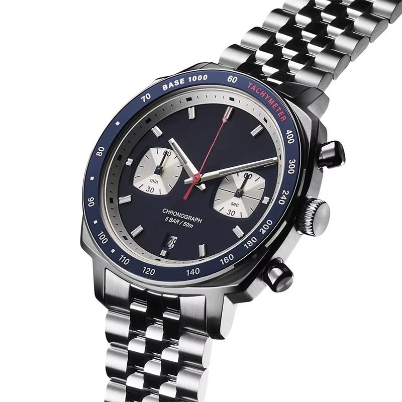 Revival of the Golden Age OEM ODM Chronograph Men Watch Cushion Case Shape 316L SS . - MCROONS.COM