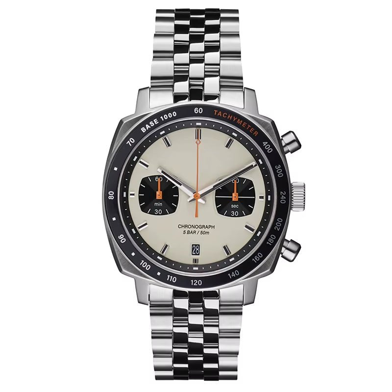 Revival of the Golden Age OEM ODM Chronograph Men Watch Cushion Case Shape 316L SS . - MCROONS.COM