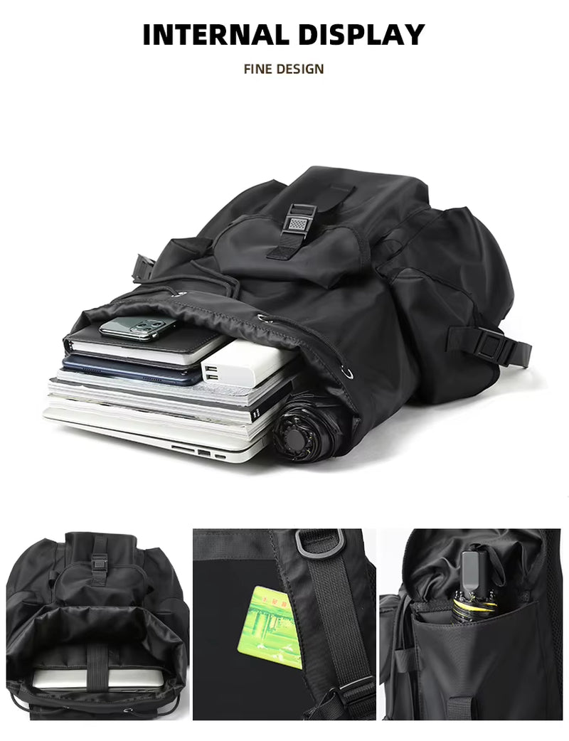 Rucksack Men'S Laptop Backpack Fashion Trend Large Capacity High School Student School Bag Travel Backpack - MCROONS.COM